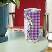 Violet Hawaii Palaka Tumbler Cup Maile Pikake Honohono Orchid Lei LT05 - Polynesian Pride
