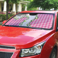 Pink Hawaii Palaka Auto Sun Shade Maile Pikake Honohono Orchid Lei LT05 - Polynesian Pride
