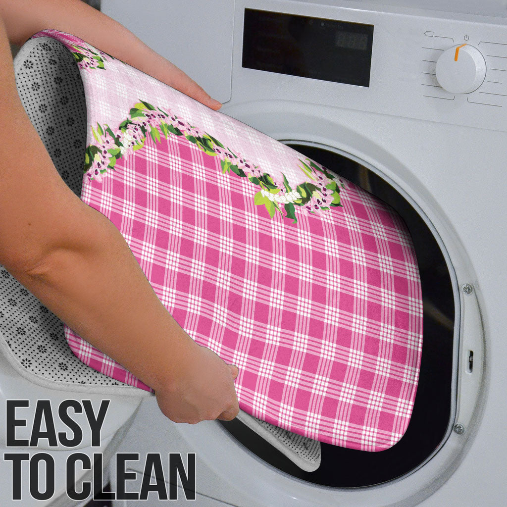 Pink Hawaii Palaka Bathroom Set Maile Pikake Honohono Orchid Lei