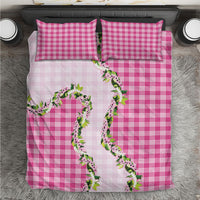 Pink Hawaii Palaka Bedding Set Maile Pikake Honohono Orchid Lei LT05 Pink - Polynesian Pride