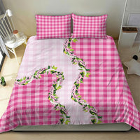 Pink Hawaii Palaka Bedding Set Maile Pikake Honohono Orchid Lei LT05 - Polynesian Pride