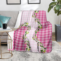 Pink Hawaii Palaka Blanket Maile Pikake Honohono Orchid Lei LT05 - Polynesian Pride