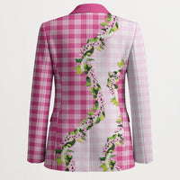 Pink Hawaii Palaka Blazer Maile Pikake Honohono Orchid Lei