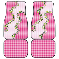 Pink Hawaii Palaka Car Mats Maile Pikake Honohono Orchid Lei LT05 - Polynesian Pride