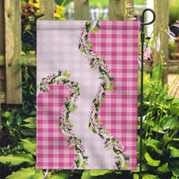 Pink Hawaii Palaka Garden Flag Maile Pikake Honohono Orchid Lei LT05 Garden Flag Pink - Polynesian Pride