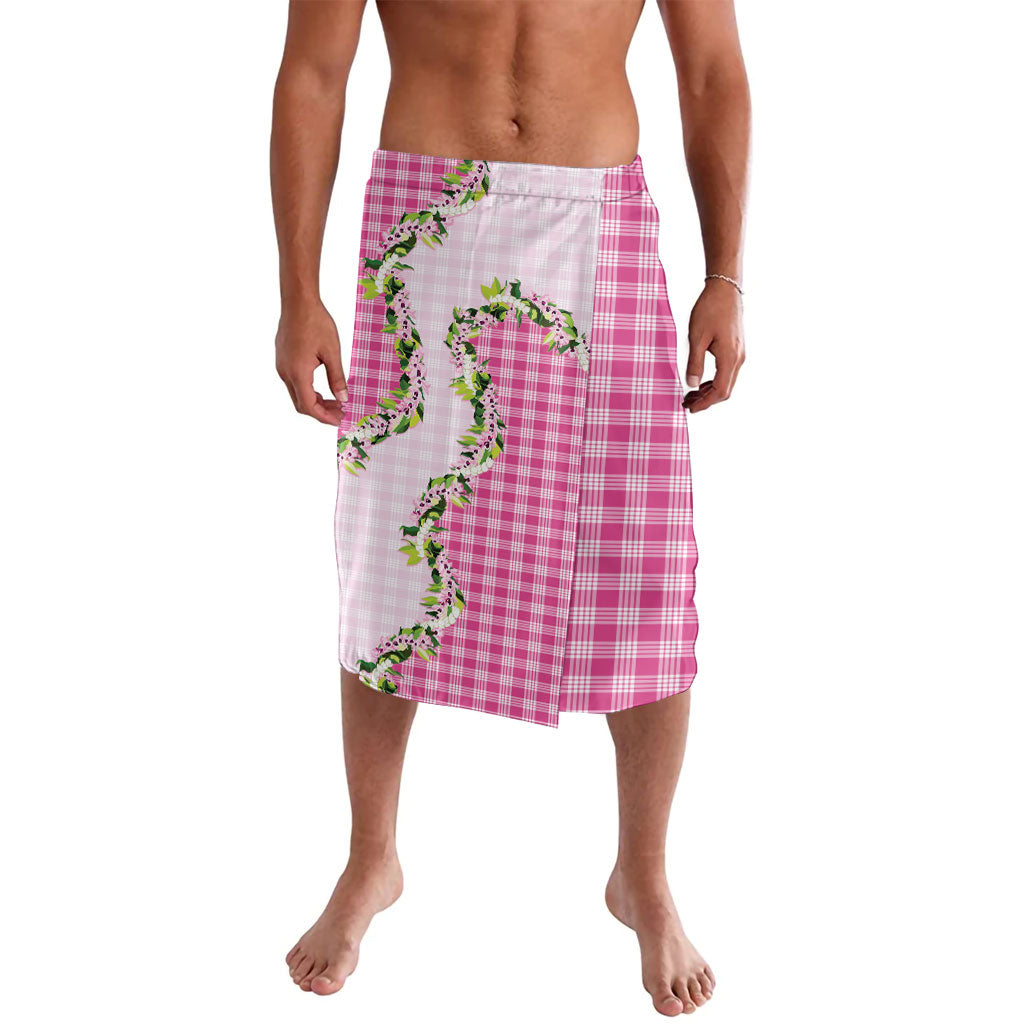 Pink Hawaii Palaka Lavalava Maile Pikake Honohono Orchid Lei LT05 Pink - Polynesian Pride
