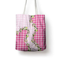 Pink Hawaii Palaka Tote Bag Maile Pikake Honohono Orchid Lei LT05 - Polynesian Pride