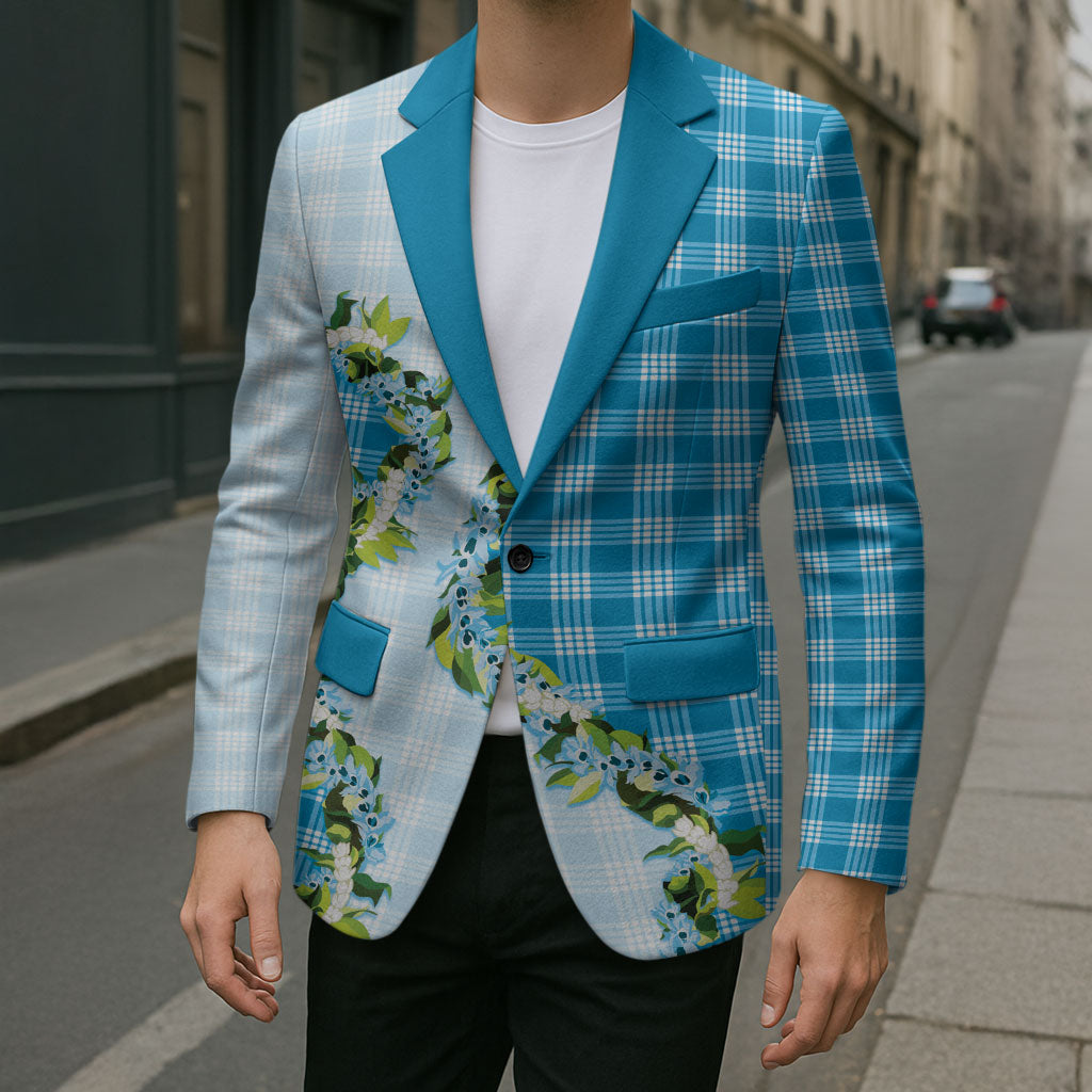 Blue Hawaii Palaka Blazer Maile Pikake Honohono Orchid Lei