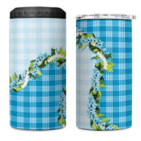 Blue Hawaii Palaka 4 in 1 Can Cooler Tumbler Maile Pikake Honohono Orchid Lei