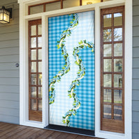 Blue Hawaii Palaka Door Cover Maile Pikake Honohono Orchid Lei LT05 - Polynesian Pride
