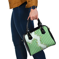 Green Hawaii Palaka Shoulder Handbag Maile Pikake Honohono Orchid Lei LT05 - Polynesian Pride