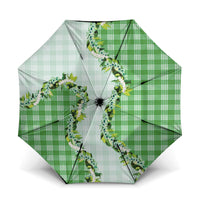 Green Hawaii Palaka Umbrella Maile Pikake Honohono Orchid Lei
