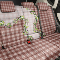 Mocha Hawaii Palaka Back Car Seat Cover Maile Pikake Honohono Orchid Lei LT05 - Polynesian Pride