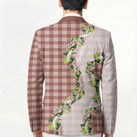 Mocha Hawaii Palaka Blazer Maile Pikake Honohono Orchid Lei