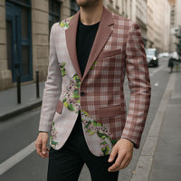 Mocha Hawaii Palaka Blazer Maile Pikake Honohono Orchid Lei