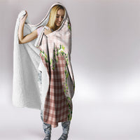 Mocha Hawaii Palaka Hooded Blanket Maile Pikake Honohono Orchid Lei LT05 - Polynesian Pride