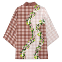 Mocha Hawaii Palaka Kimono Maile Pikake Honohono Orchid Lei