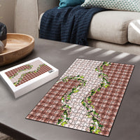 Mocha Hawaii Palaka Puzzle Maile Pikake Honohono Orchid Lei LT05 - Polynesian Pride