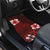 Hawaii Hibiscus With Oxblood Polynesian Pattern Car Mats