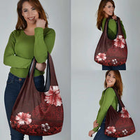 Hawaii Hibiscus With Oxblood Polynesian Pattern Grocery Bag LT05 - Polynesian Pride