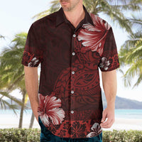 Hawaii Hibiscus With Oxblood Polynesian Pattern Hawaiian Shirt LT05 - Polynesian Pride