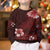 Hawaii Hibiscus With Oxblood Polynesian Pattern Kid Ugly Christmas Sweater