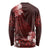 Hawaii Hibiscus With Oxblood Polynesian Pattern Long Sleeve Shirt