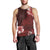 Hawaii Hibiscus With Oxblood Polynesian Pattern Men Tank Top