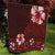 Hawaii Hibiscus With Oxblood Polynesian Pattern Quilt