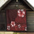 Hawaii Hibiscus With Oxblood Polynesian Pattern Quilt