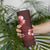 Hawaii Hibiscus With Oxblood Polynesian Pattern Skinny Tumbler