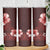 Hawaii Hibiscus With Oxblood Polynesian Pattern Skinny Tumbler