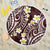 Plumeria With Oxblood Polynesian Tattoo Pattern Beach Blanket