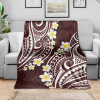 Plumeria With Oxblood Polynesian Tattoo Pattern Blanket LT05 - Polynesian Pride