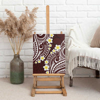 Plumeria With Oxblood Polynesian Tattoo Pattern Canvas Wall Art LT05 - Polynesian Pride