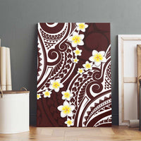 Plumeria With Oxblood Polynesian Tattoo Pattern Canvas Wall Art LT05 - Polynesian Pride