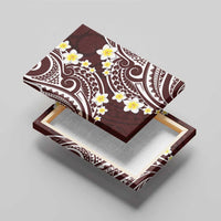 Plumeria With Oxblood Polynesian Tattoo Pattern Canvas Wall Art LT05 - Polynesian Pride