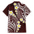 Plumeria With Oxblood Polynesian Tattoo Pattern Family Matching Puletasi and Hawaiian Shirt