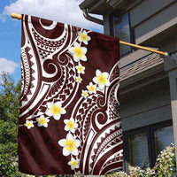 Plumeria With Oxblood Polynesian Tattoo Pattern Garden Flag LT05 - Polynesian Pride