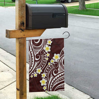 Plumeria With Oxblood Polynesian Tattoo Pattern Garden Flag LT05 - Polynesian Pride
