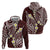 Plumeria With Oxblood Polynesian Tattoo Pattern Hoodie