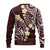 Plumeria With Oxblood Polynesian Tattoo Pattern Ugly Christmas Sweater