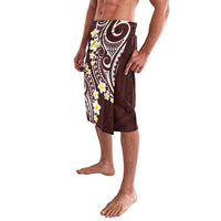 Plumeria With Oxblood Polynesian Tattoo Pattern Lavalava LT05 - Polynesian Pride
