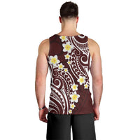 Plumeria With Oxblood Polynesian Tattoo Pattern Men Tank Top LT05 - Polynesian Pride