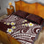 Plumeria With Oxblood Polynesian Tattoo Pattern Quilt Bed Set