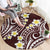 Plumeria With Oxblood Polynesian Tattoo Pattern Round Carpet