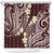 Plumeria With Oxblood Polynesian Tattoo Pattern Shower Curtain