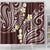 Plumeria With Oxblood Polynesian Tattoo Pattern Shower Curtain
