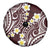 Plumeria With Oxblood Polynesian Tattoo Pattern Spare Tire Cover