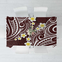 Plumeria With Oxblood Polynesian Tattoo Pattern Tablecloth LT05 Red - Polynesian Pride